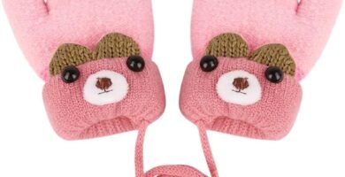 IPENNY Toddler Magic Stretch Mittens Thick Plush Lined, Winter Baby Boys Girls Knitted Gloves Warm Fluffy Full Finger Gloves Cold Weather Ski Gloves for 0-6 Y IPENNY Toddler Magic Stretch Mittens Thick Plush Lined, Winter Baby Boys Girls Knitted Gloves Warm Fluffy Full Finger Gloves Cold Weather Ski Gloves for 0-6 Y