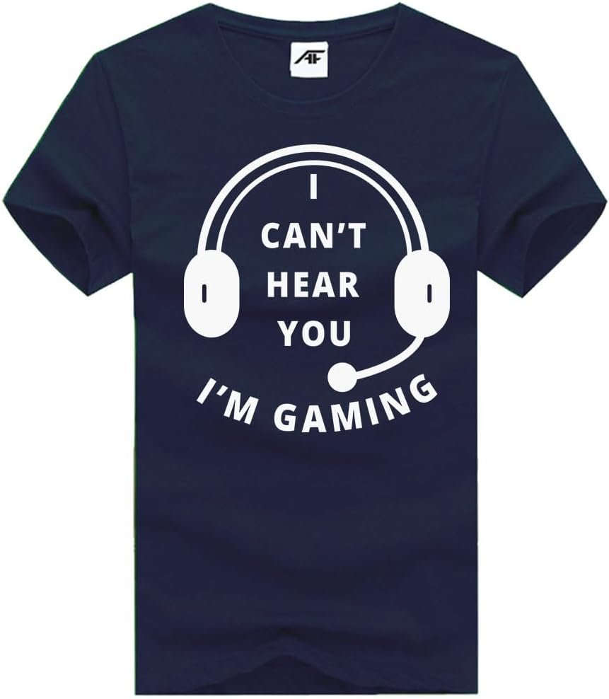 Ican’t HereYou Printed Gamer T-Shirt Kids Funny Gaming Gifts for Boys Ideal AxeBoks Play-Station Tees Presents for Teens in Seven Different Hues for Boys/Girls Assorted UK Sizes 5-15y