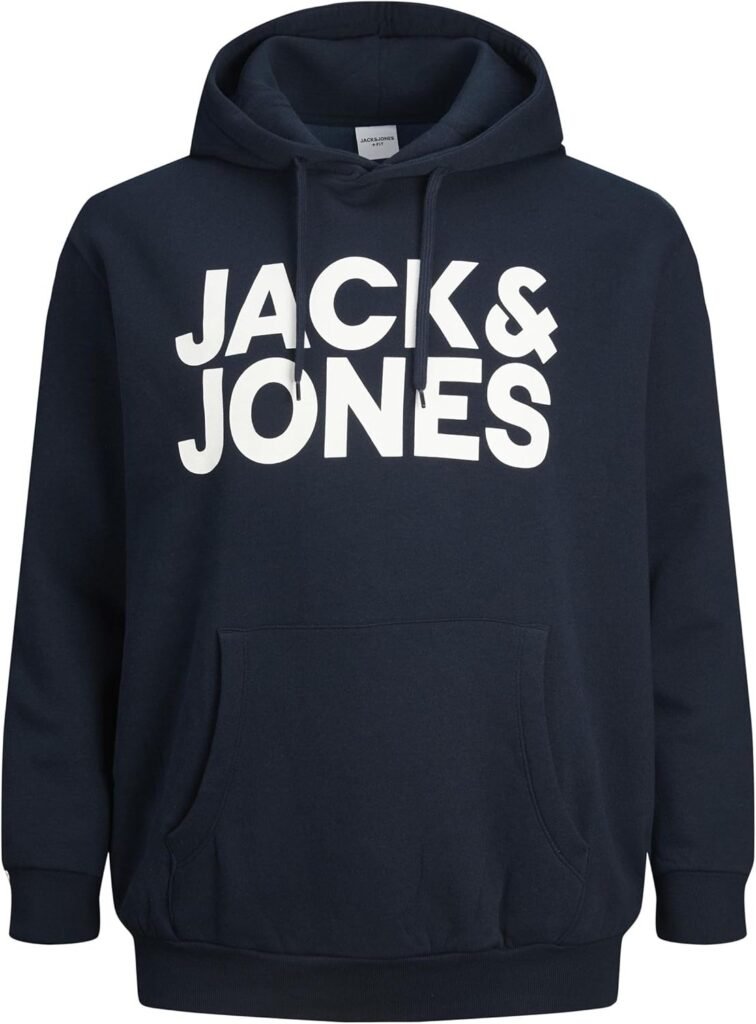 JACK & JONES Mens Logo Hoodie Hoody Top