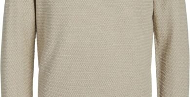 JACK & JONES Mens Textured Crew Neck Jumper