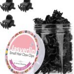 JASVERLIN Mini Hair Clips Black, Non-Slip Small Hair Claw Clips Plastic Short Hair Accessories for Women Girls 50 pcs (Black)