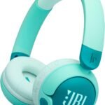 JBL Junior 320 BT, Wireless On-Ear Bluetooth Headphones for Kids with Built-In Mic, 50 Hours Playback, JBL Safe Sound, Low Volume, Easy Controls and Sticker Set, in Green