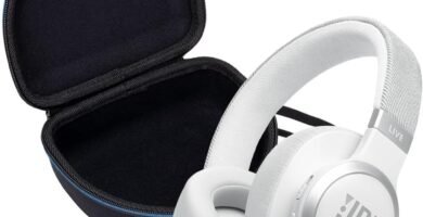 JBL Live 770NC Wireless Over Ear Noise Cancelling Headphone Bundle with gSport EVA Case (White)