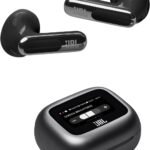 JBL Live Flex 3 Wireless Bluetooth Earbud Headphones with 50-Hour Battery Life, True Adaptive Noise-Cancelling and High-Resolution JBL Signature Sound, IP54 Waterproof, Open-Back Stick Design, Black