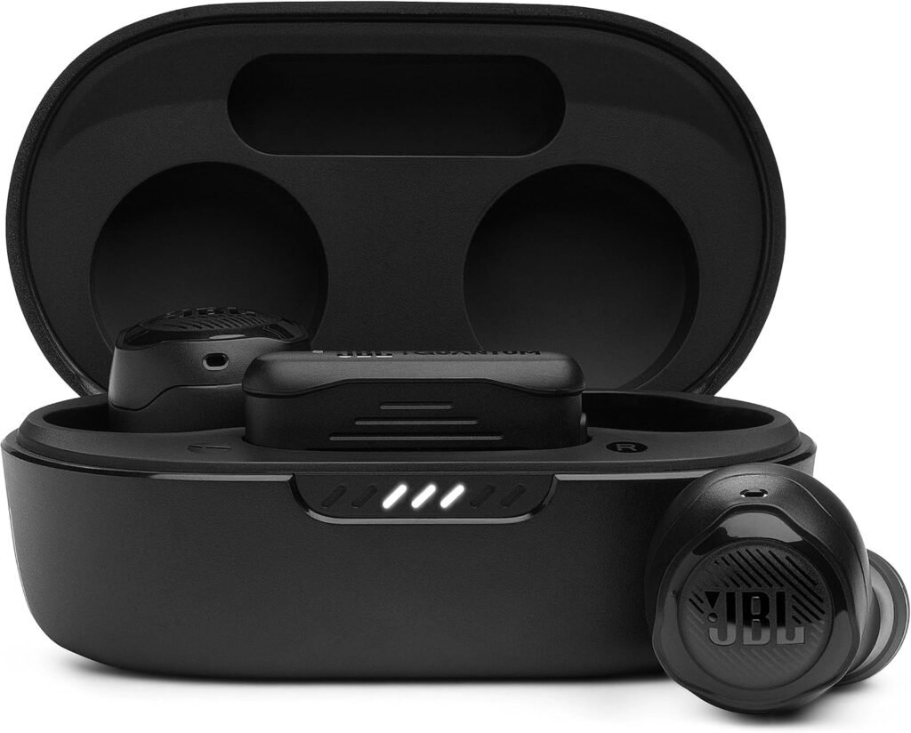 JBL Quantum Air TWS Wireless In-Ear Gaming Earphones, Noise-Cancelling Bluetooth Earbuds with 24-Hour Battery Life, Black JBL Quantum Air TWS Wireless In-Ear Gaming Earphones, Noise-Cancelling Bluetooth Earbuds with 24-Hour Battery Life, Black