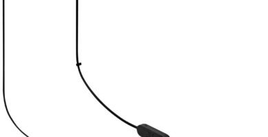 JBL Tune 215 Wireless Bluetooth In-Ear Headphones with 3 Buttons Microphone/Remote and Flat Cable – Black – Small