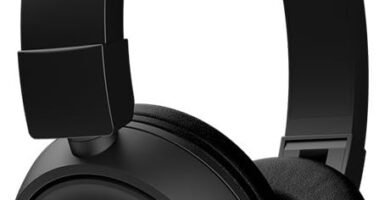 JBL Tune 450 BT Compact On-Ear Bluetooth Wireless Headphones with Pure Bass Sound with Built-In Microphone, Black