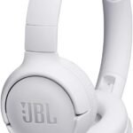 JBL Tune 500 – Wired on-ear headphones, Pure Bass Sound, 1-button remote/mic, Tangle-free flat cable, Lightweight and foldable design, Ask Siri or Google Now (White)