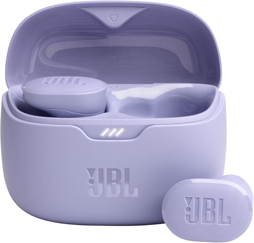 JBL Tune Buds Wireless Bluetooth Earphones, Water-Resistant and Noise-Cancelling Headphones with 48-Hour Battery Life, Purple JBL Tune Buds Wireless Bluetooth Earphones, Water-Resistant and Noise-Cancelling Headphones with 48-Hour Battery Life, Purple