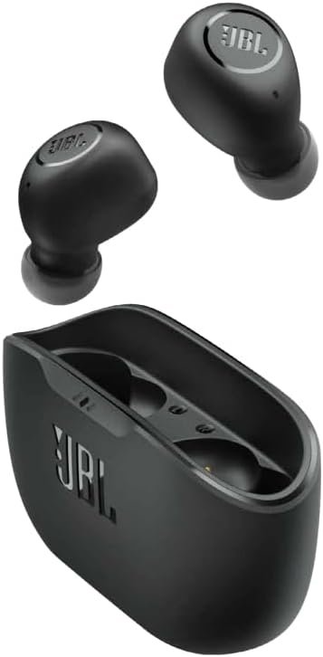 JBL Wave Vibe Buds True Wireless Black Bluetooth Earbuds + Charging Case