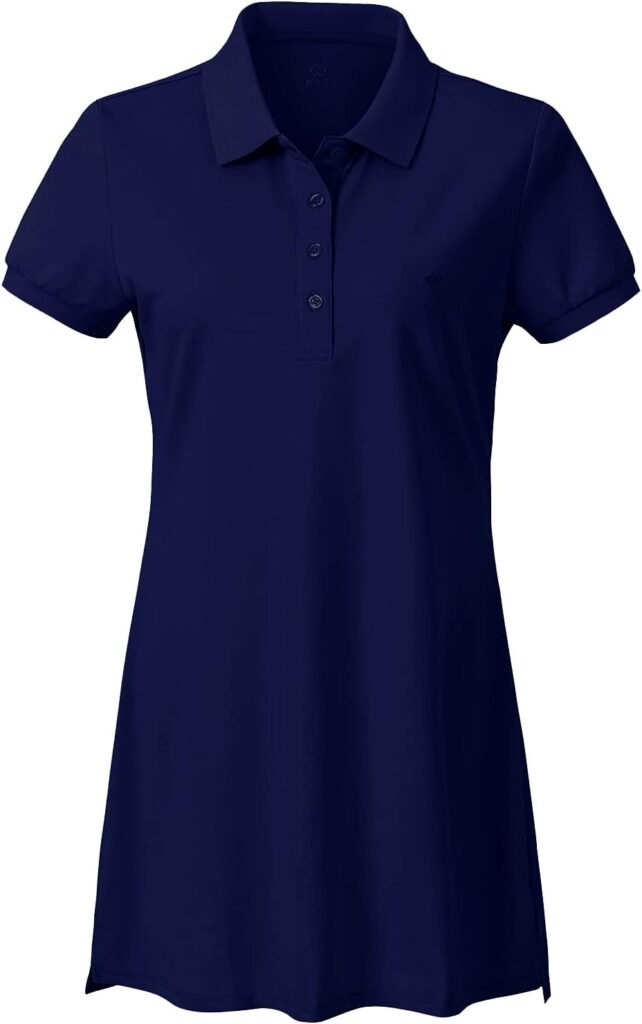 JINSHI Women’s Polo Dress Short Sleeve Cotton Casual Sports Golf Tennis Dresses