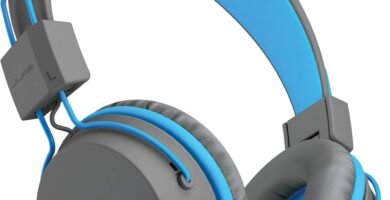 JLab JBuddies Studio Kids Headphones Wireless – Bluetooth Headphones Kids for Boys & Girls, Volume Limited Childrens Earphones with Mic, 24+ Hr Playtime, Noise Isolation, Sharing & Wired Mode, Blue JLab JBuddies Studio Kids Headphones Wireless – Bluetooth Headphones Kids for Boys & Girls, Volume Limited Childrens Earphones with Mic, 24+ Hr Playtime, Noise Isolation, Sharing & Wired Mode, Blue
