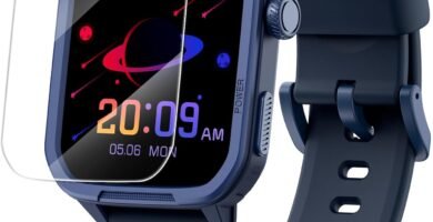 JOYELE Smart Watch for Kids, Tempered Glass Fitness Sport Watch Boy Girls Teens with 19 Sport Modes, Pedometer, Sleep Monitor, Kids Watch Birthday Gifts Toy Gift for Girls Boys 6-16 (Blue)