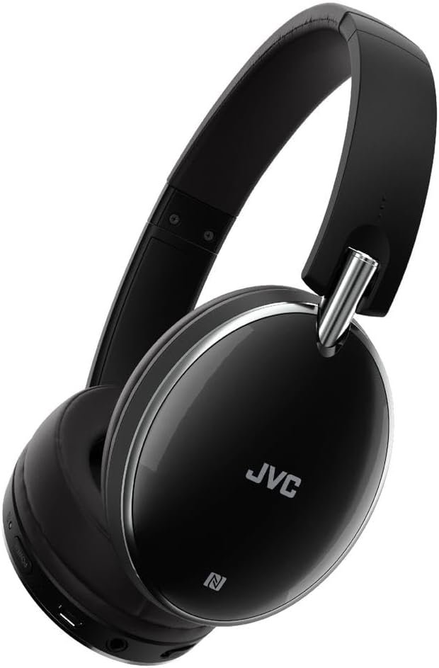 JVC S90BT Over Ear Bluetooth Noise Cancelling Headphones Premium Quality with Carry Pouch and Built-In Call Handling, Black