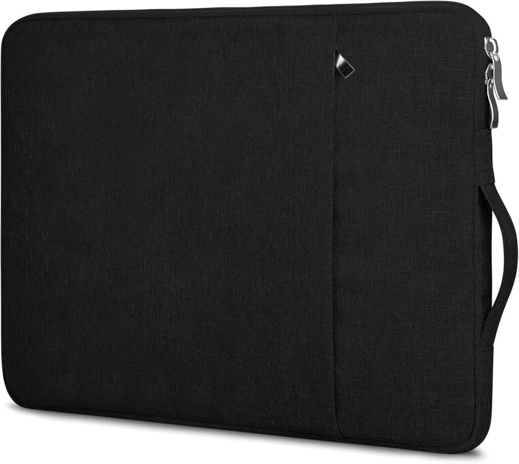 Januts 13 Inch Laptop Sleeve Waterproof Shock Resistant Laptop Case with Handle Lightweight Macbook Case Compatible with MacBook Pro/Air M1/M2 HP Dell Asus Carry Case with Accessory Pocket, Black
