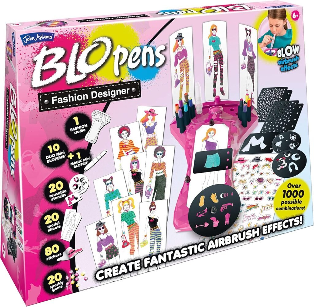John Adams | BLOPENS® Fashion Designer: Create fantastic airbrush pictures | Arts & crafts | Ages 6+, Red John Adams | BLOPENS® Fashion Designer: Create fantastic airbrush pictures | Arts & crafts | Ages 6+, Red