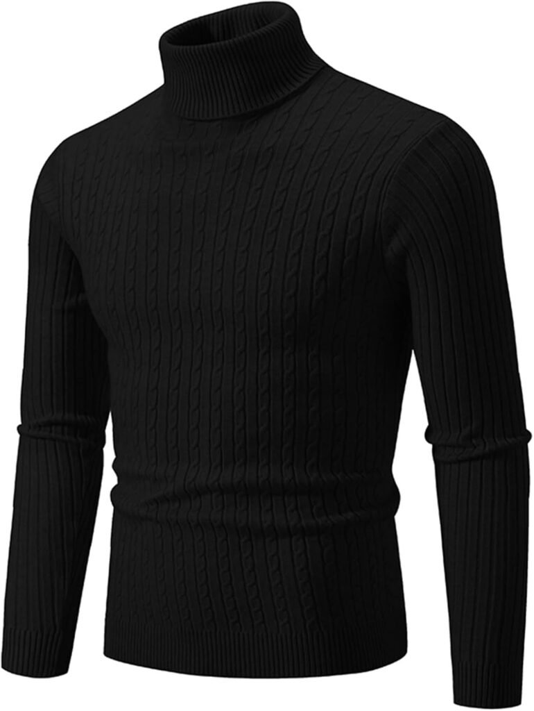 Jumpers For Men Uk Plus Size Men Sweater Elastic Men Tops Roll Neck Mens Pullover Jumper Long Sleeve Shirts For Men Uk Knitted Mens Sweatshirts Vintage T Shirt Men