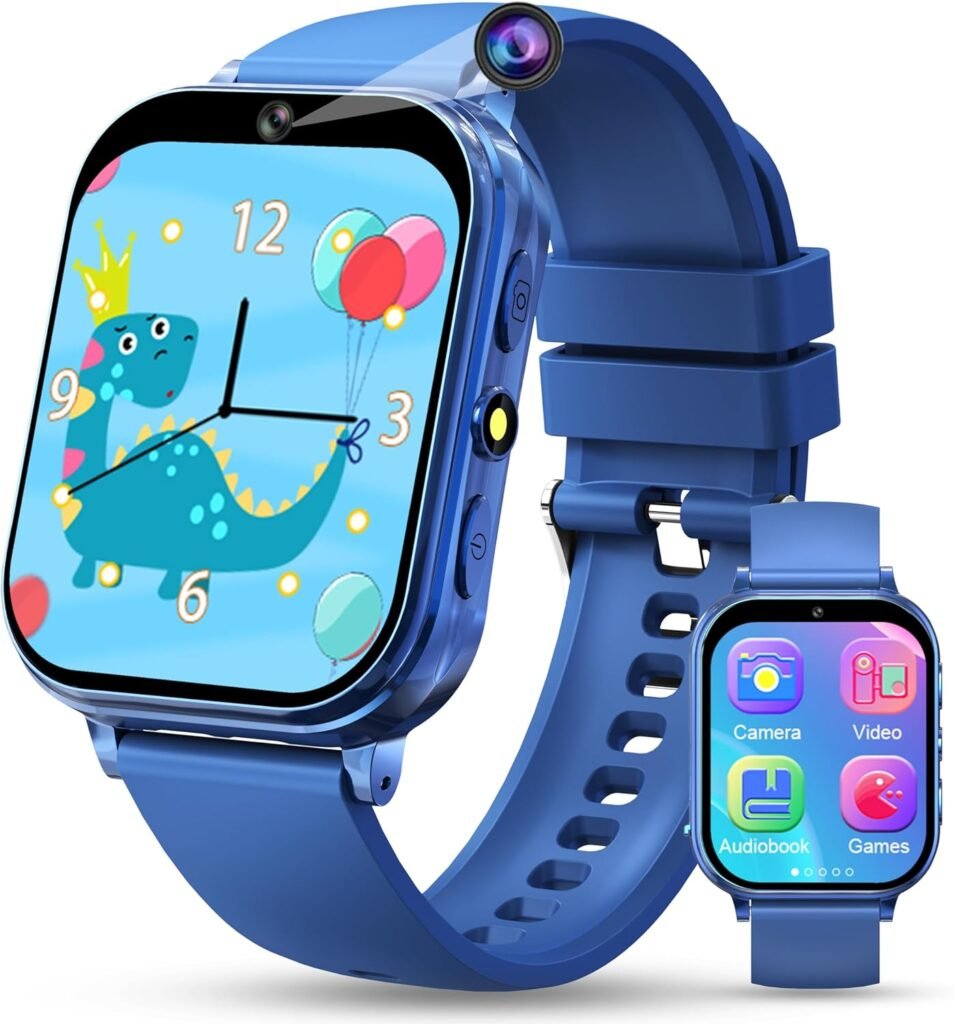 KALINCO Kids Smart Watch, No Phone needed, Games Camera Video Pedometer Smartwatch, Electronic Learning Toys, Music Player, Alarm, Audiostory, Torch, Step Counter Watch for Boys Girls Teens 5+ Gift