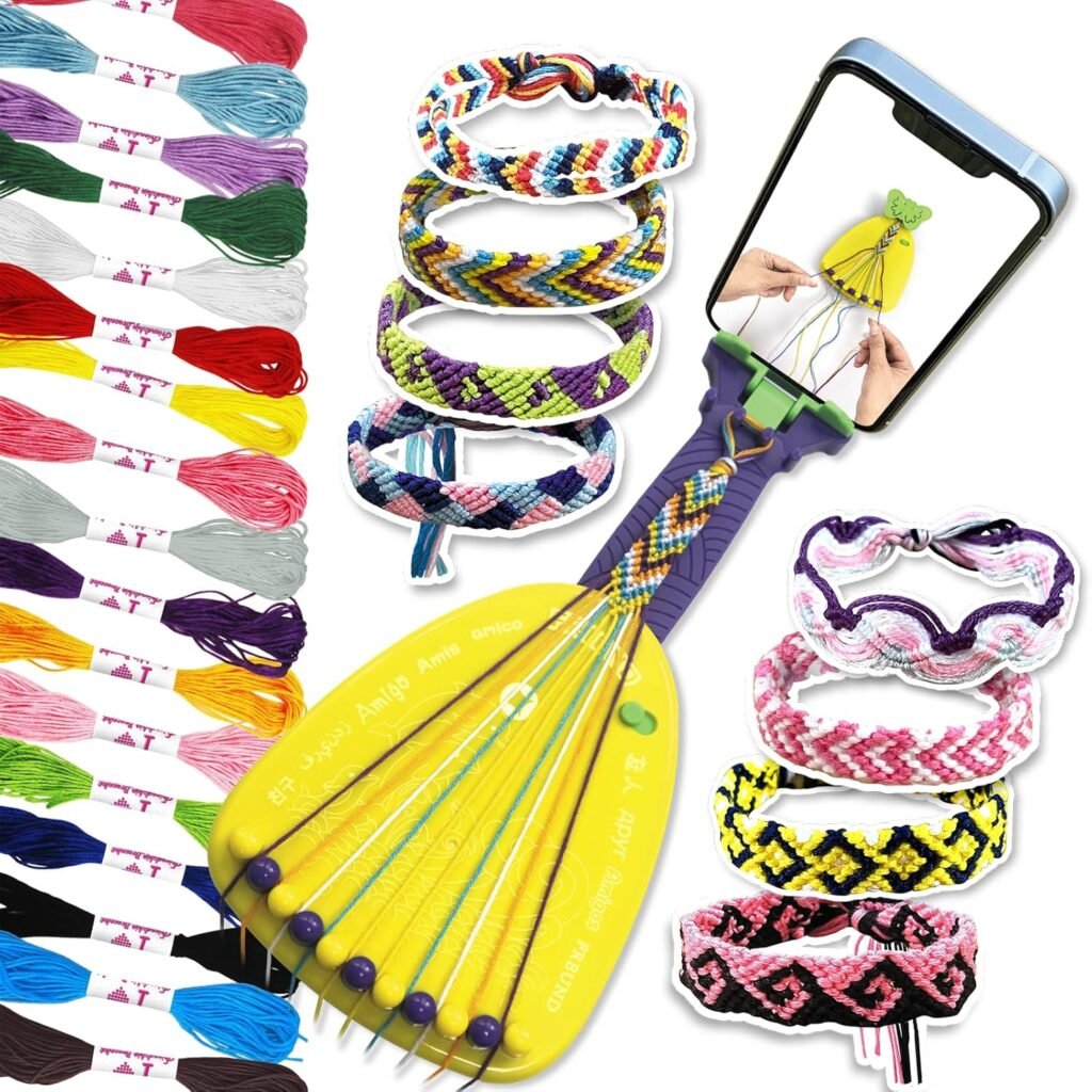 KEEHOM Friendship Bracelet Making Kit, DIY Craft Kit for Girls 6 to 12 Years Old, Jewellery Making Kit Children’s Toy Set Art and Crafts, Kids Birthday Festival Easter Gift