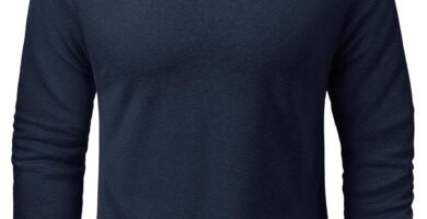 KEFITEVD Men’s Sweatshirt Fleece Lined Pullover Jumper Winter Warm Crew Neck Sweater Men Casual Sherpa Sweatshirt