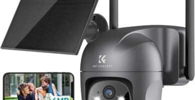 K&F Concept 4G LTE Security Camera Outdoor with SIM Card, 2.5K 4MP No WiFi Solar Powered Cameras Wireless 360° PTZ Camera, Color Night Vision, 2-Way Audio, PIR Motion Detection