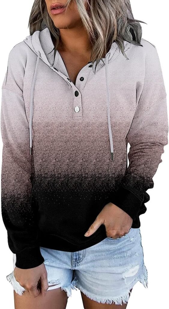KISSMODA Hoodies for Women Camo Leopard Print Tops Pullover Hooded Sweatshirt Drawstring with Pocket