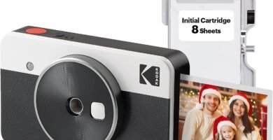 KODAK Mini Shot 2 Retro Christmas Gifts 4Pass 2-in-1 Instant Camera and Photo Printer (5.3 x 8.6 cm), Compatible with iOS & Android, 8 Sheets – White