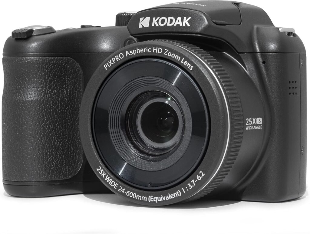 KODAK Pixpro Astro Zoom AZ255 – 16 MP Digital Bridge Camera, 25x Optical Zoom, 1080p HD Video, 24 mm Wide-angle Lens, Optical Stabiliser, 3″ LCD Screen – Black