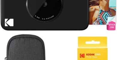 KODAK Printomatic Instant Camera (Black) Basic Bundle + Zink Paper (20 Sheets) + Deluxe Case