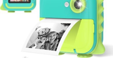 Kids Camera Instant Print, 1080p Hd Camera for Kids with Diy Color Pens, Kids Instant Print Camera with 32g Sd Card & Print Photo Paper, Christmas Birthday Gifts for 3 4 5 6 7 8 9+ Year Old Girls