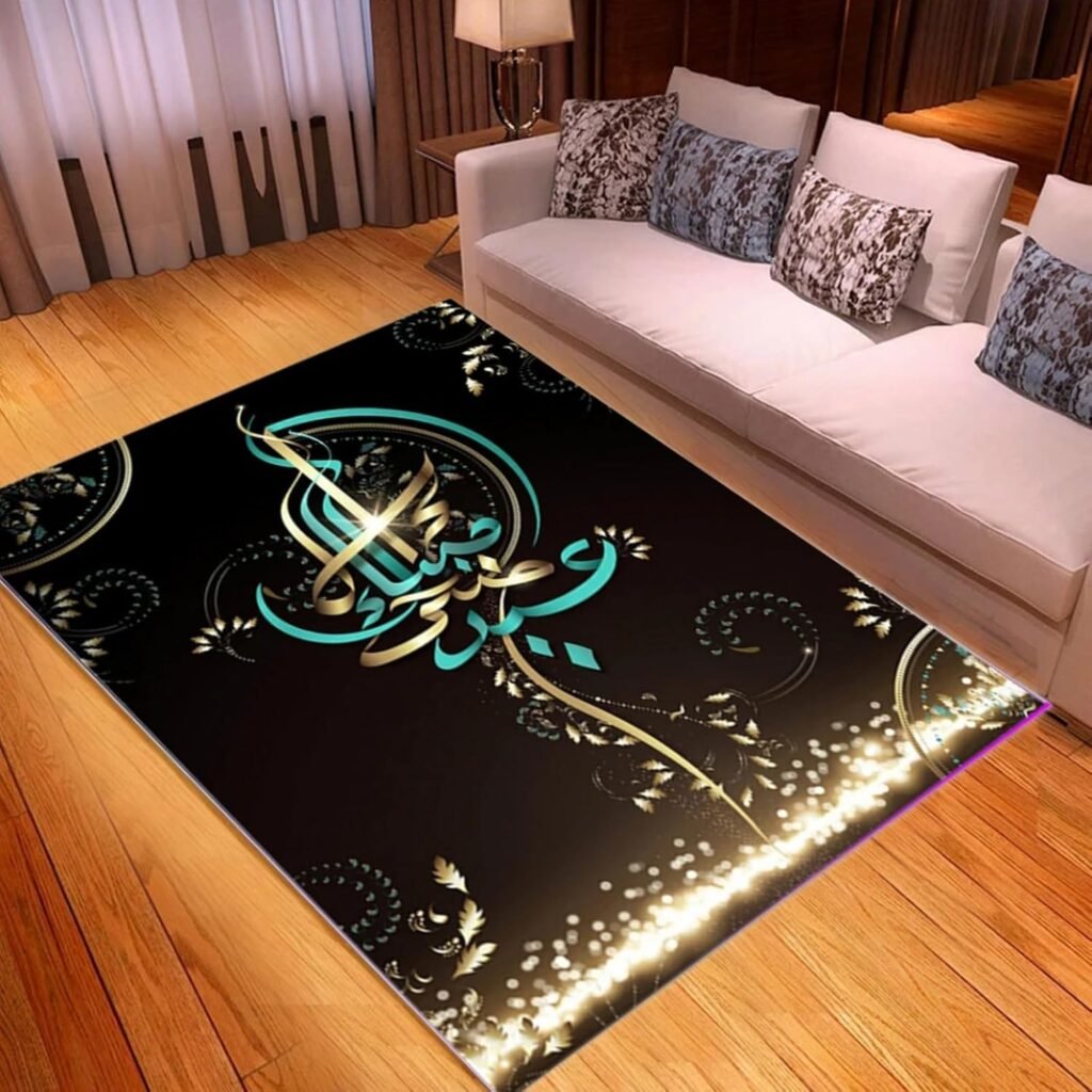 Kids Rug 3D Gold Blue Jewelry Rugs Large Living Room Carpet Boy Teen Modern Bedroom Non-Slip Carpet Doormat Bathroom Mat Long Carpet Easy Clean 160 X 230 Cm / 62.99″ X 90.55″ -6V8F7J4R8Y5H-6G4N4W3I4