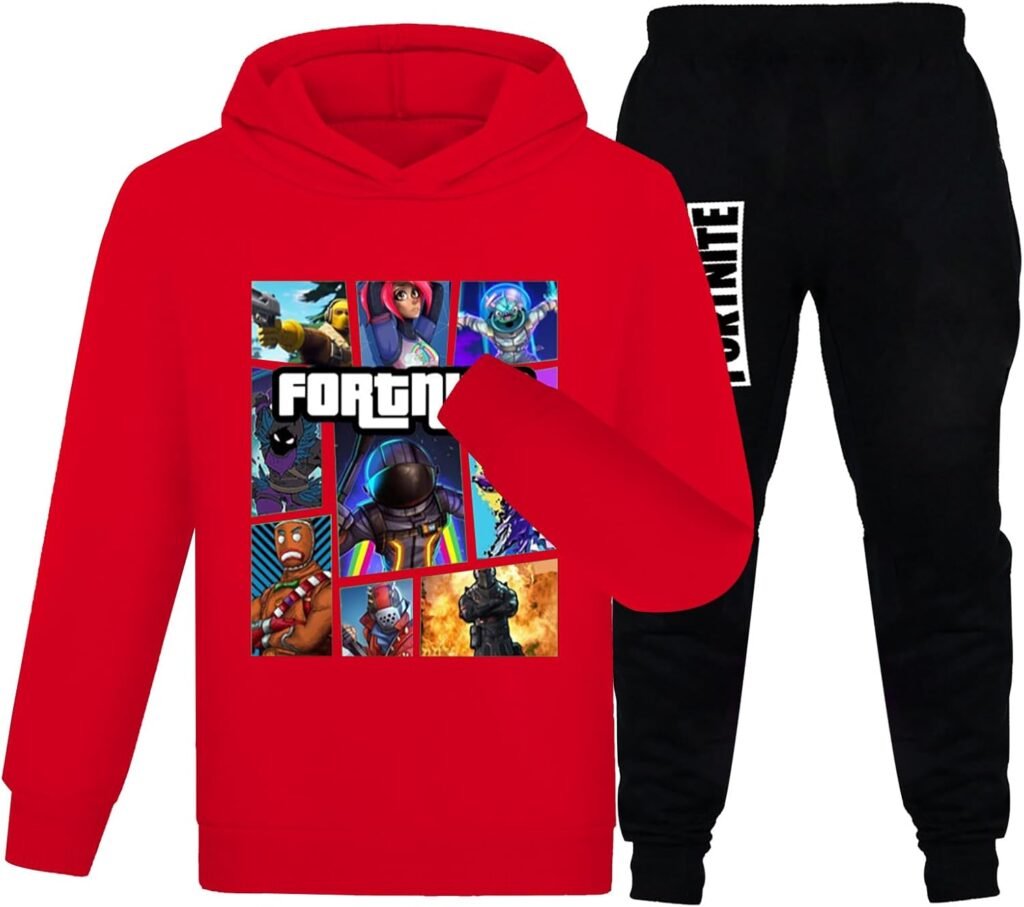 Kids Tracksuit Full Set Girls Boys 2 Piece Oversized Hoodie for Boys Fleece Warm Hooded for Kids and Teens, Gamers Gifts Running Walking Hiking Track Suit 2024 Kids Tracksuit Full Set Girls Boys 2 Piece Oversized Hoodie for Boys Fleece Warm Hooded for Kids and Teens, Gamers Gifts Running Walking Hiking Track Suit 2024