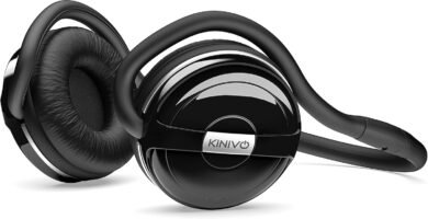 Kinivo BTH240 Bluetooth Headphones (Black, On-Ear, Wireless Music, Hands-Free Calling, Built-in Mic, Foldable, Memory Form Earpads, Travel Bag)