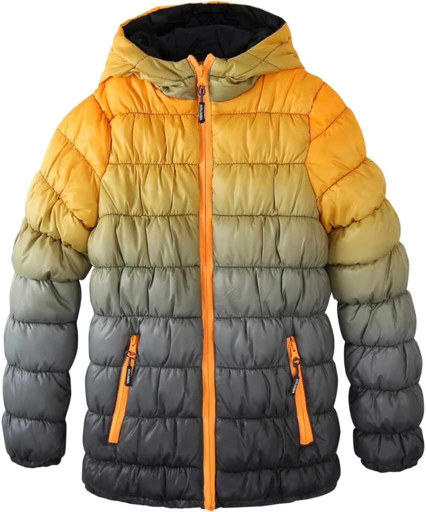 Krumba Boys Puffer Hood Jacket: Kids Waterproof Lightweight Packable Zip Padded Outerwear Krumba Boys Puffer Hood Jacket: Kids Waterproof Lightweight Packable Zip Padded Outerwear