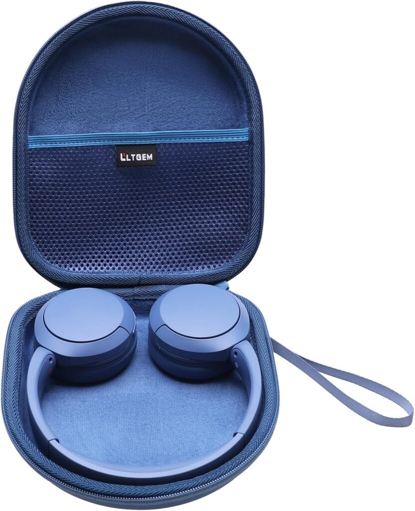 L LTGEM Carrying Case for Sony WH-CH520N, WH-CH510 Headphone – Hard Storage Bag (Case Only) (Blue, Small)