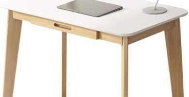 LAMEDOAT Home Office Desk, Desktop Computer Desk, Simple Study Table for Modern Students, Laptop Desk, Desk with Drawers, Small Space, Bedroom Study Table