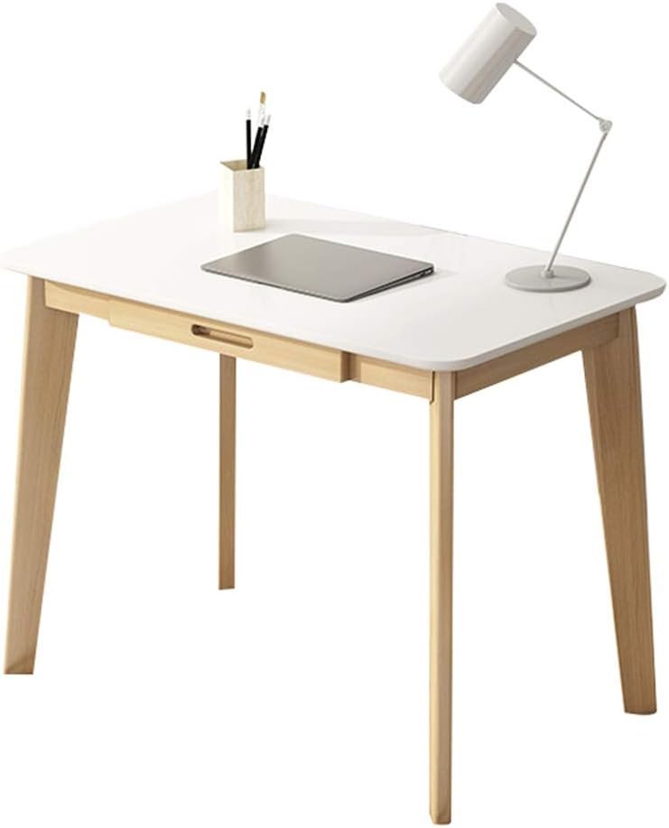 LAMEDOAT Home Office Desk, Desktop Computer Desk, Simple Study Table for Modern Students, Laptop Desk, Desk with Drawers, Small Space, Bedroom Study Table