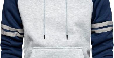 LBL Men’s Fleece Hoodie Pullover Casual Hoody Contrast Color Drawstring Sweatshirt with Kanga Pocket