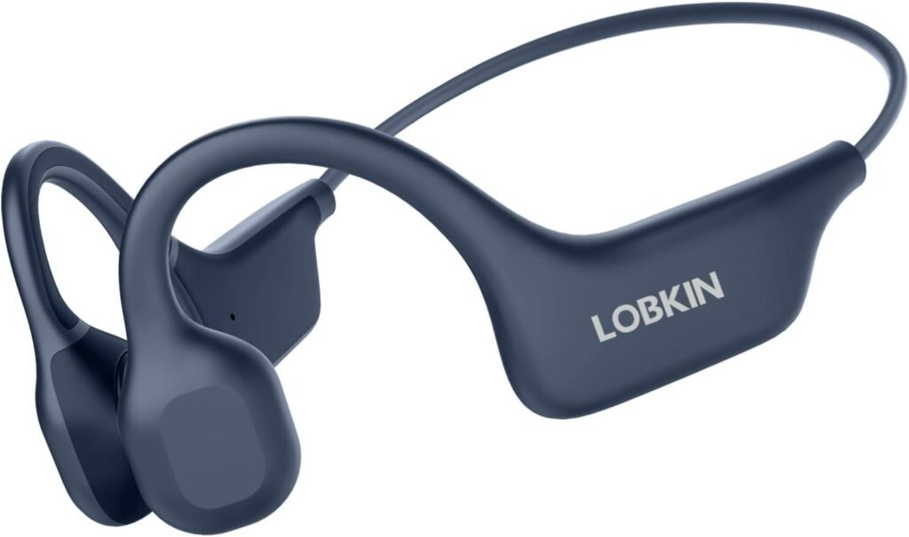 LOBKIN Bone Conduction Headphones Bluetooth 5.3, Wireless Open Ear Headphones with Mic, IPX5 Waterproof Sports Headphones for Running, Cycling, Workout
