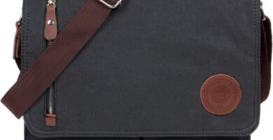 LOSMILE Mens Canvas Messenger Shoulder Bag. (Black) LOSMILE Mens Canvas Messenger Shoulder Bag. (Black)