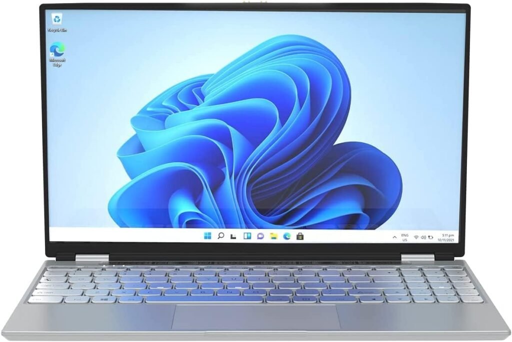 Lapbook 15.6″ S15 Full HD Windows 11 Home Laptop – 12GB RAM, 512GB Storage, Intel Quad Core N5095A CPU, Fingerprint Reader, Backlit Keyboard, Thin Bezel, Num-Pad, Detachable Webcam, Dual-Band WIFI