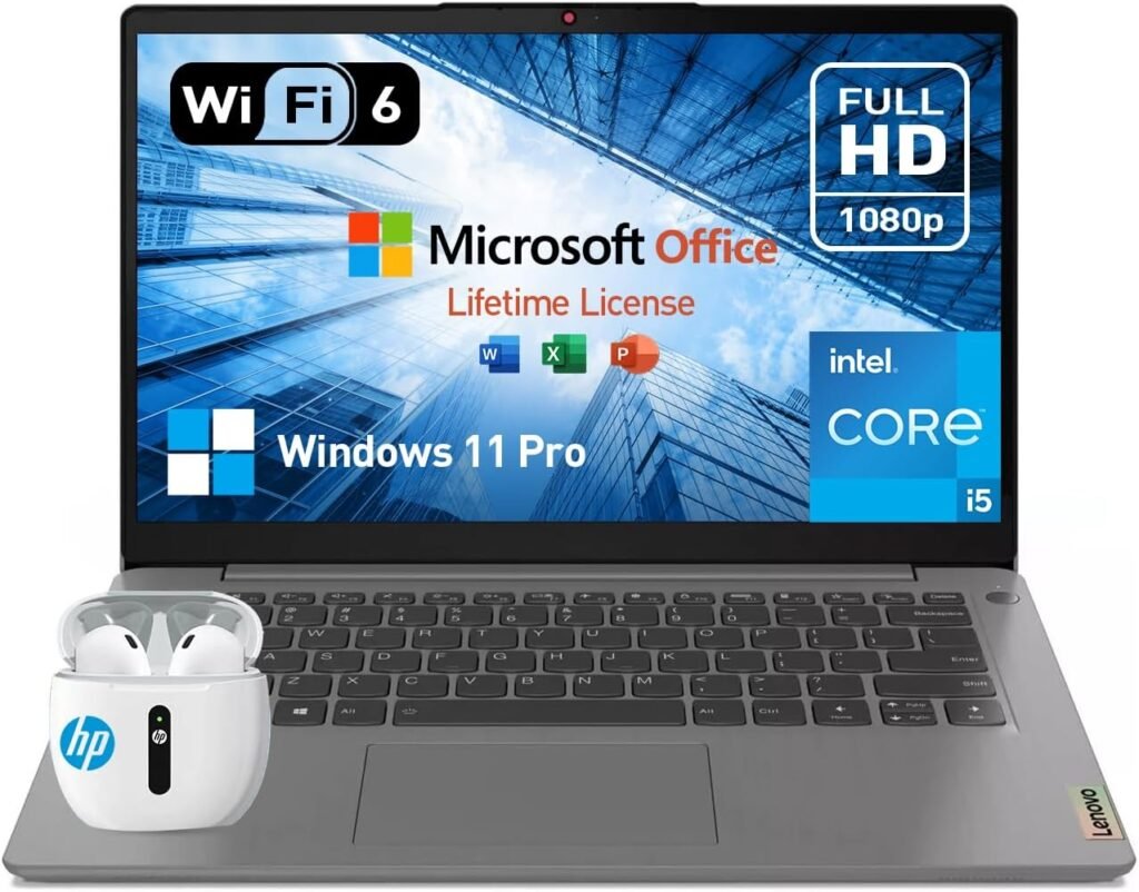 Lenovo IdeaPad 3 14 Laptop Computer, 14 Inch FHD Ultra Thin Light Business Notebook PC, Intel 4-Core i5, 40GB RAM, 2TB SSD, Windows 11 Pro, Lifetime Office, HDMI, Wi-Fi 6, Camera, Long Battery Life