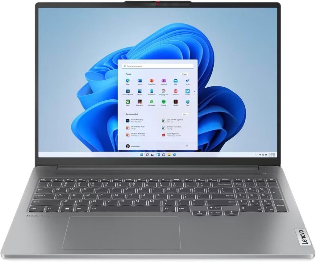 Lenovo IdeaPad Pro 5 16IRH8 16″ Laptop (Intel Core i7-13700H 13th Gen, 16GB RAM, 1TB SSD, RTX 4050, 2.5K 120Hz G-Sync Screen, Windows 11 Home, Grey)