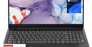 Lenovo V15 Laptop, 15.6″ FHD Display, AMD Ryzen 5 5500U Hexa-core Processor (Beat Intel i7-1065G7), 16GB RAM, 512GB SSD, HDMI, RJ45, Numeric Keypad, Wi-Fi, Windows 11 Pro, Black