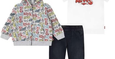 Levi’s Baby Boys’ Graffiti Tag Denim Set 6ej101
