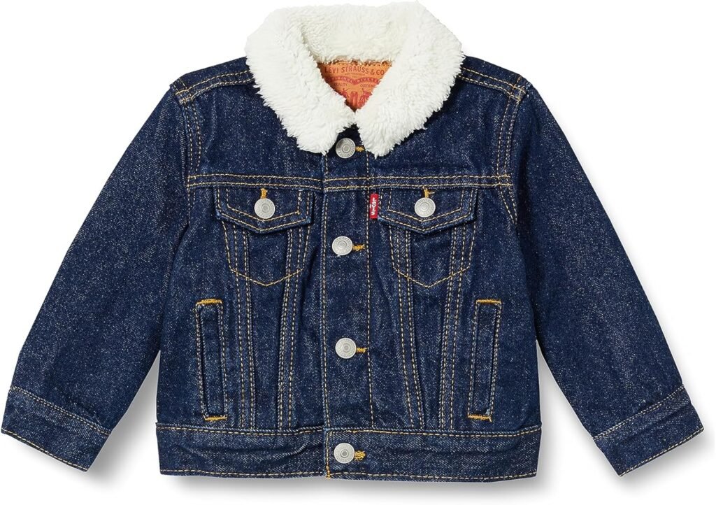 Levi’s Baby Boys Kids Lvn Sherpa Trucker 6eb220 Denim jacket Levi’s Baby Boys Kids Lvn Sherpa Trucker 6eb220 Denim jacket