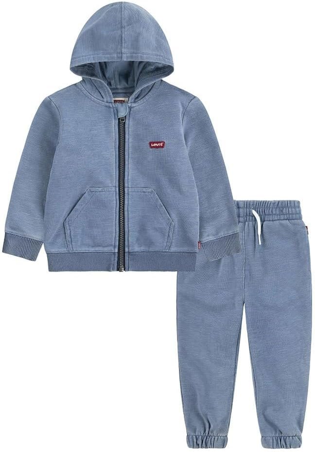 Levi’s Baby Boys’ LVN Indigo Full Zip & Jogger 6ek232 Coordinated Outfits