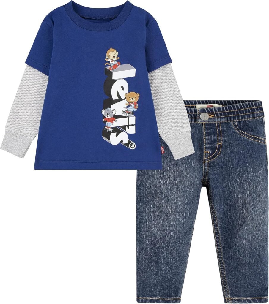 Levi’s Baby Boys’ Lvb 2fer Skater Denim Set 6ej099