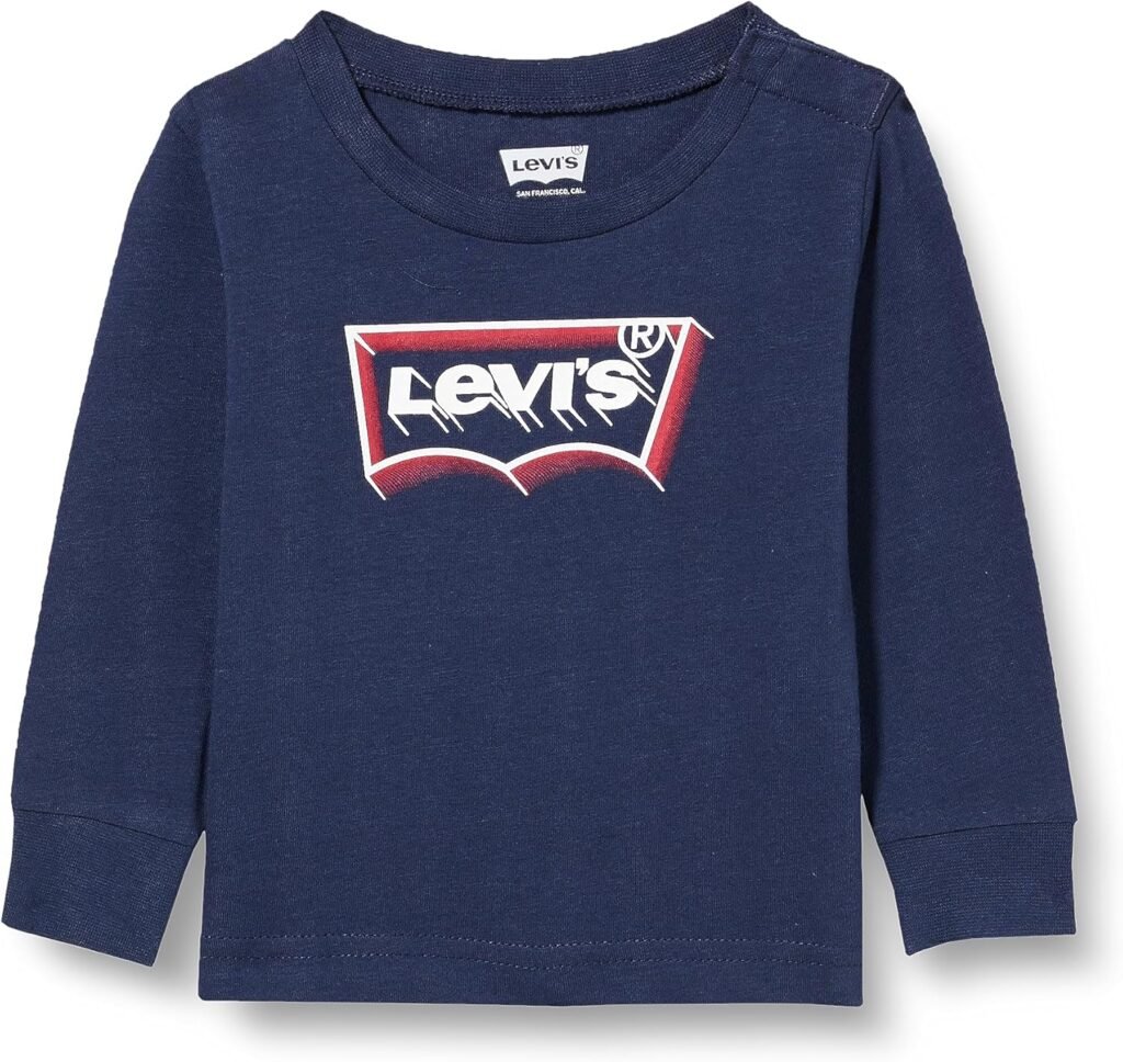 Levi’s Baby Boys’ Lvb Glow Effect Ls Batwing 6ej268 Tshirt