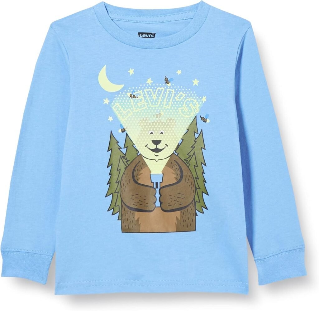 Levi’s Baby Boys’ Lvb Long Sleeve Goodnight Bear 6eg569 L/S TEE Levi’s Baby Boys’ Lvb Long Sleeve Goodnight Bear 6eg569 L/S TEE